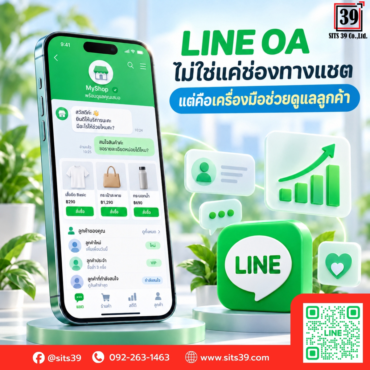 LINE OA ไม่ใช่แค่ช่องทางแชต แต่คือเครื่องมือช่วยดูแลลูกค้า
